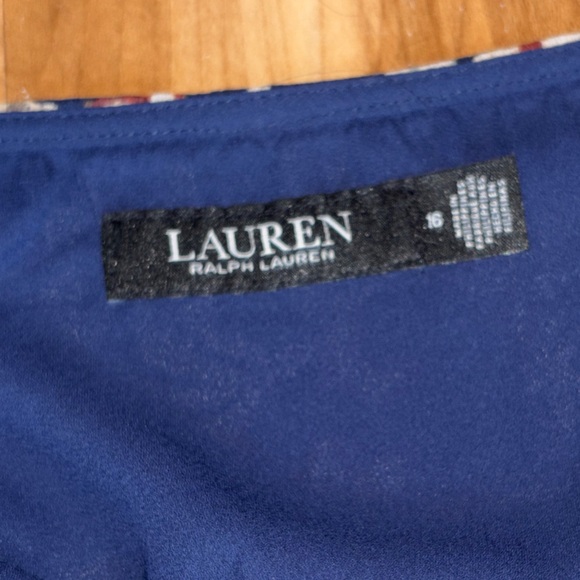 Lauren Ralph Lauren Floral Print Navy Tiered Skirt 16 - Picture 2 of 6